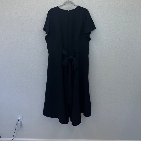 Lane Bryant Black Short Flowy Sleeve High Low Dress 1124864 Womens size 26 NEW - Picture 5 of 5